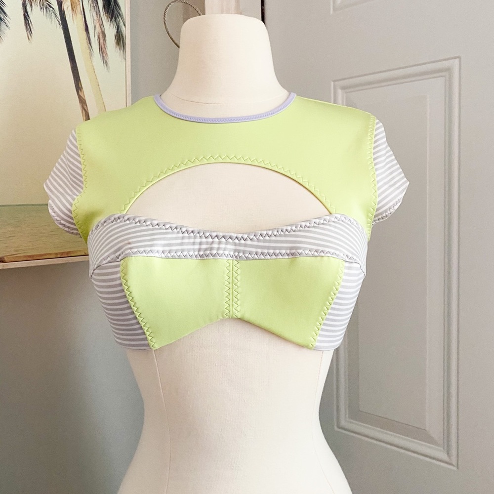 Victoria Secret Lime Striped Bra S